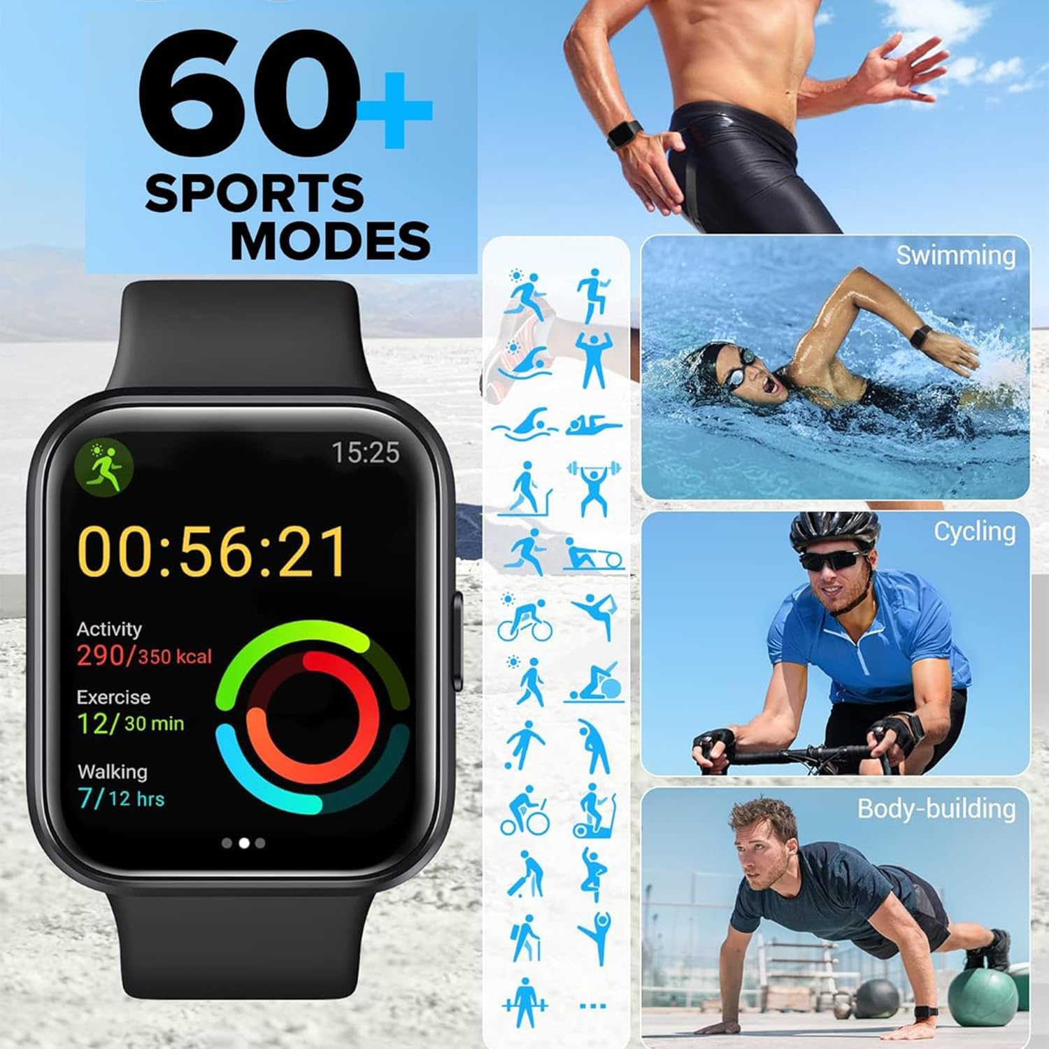 Alexa Smartwatch ID208BT with Call Functionality 1.8 Alexa Smartwatch ID208BT with Call Functionality 1.8